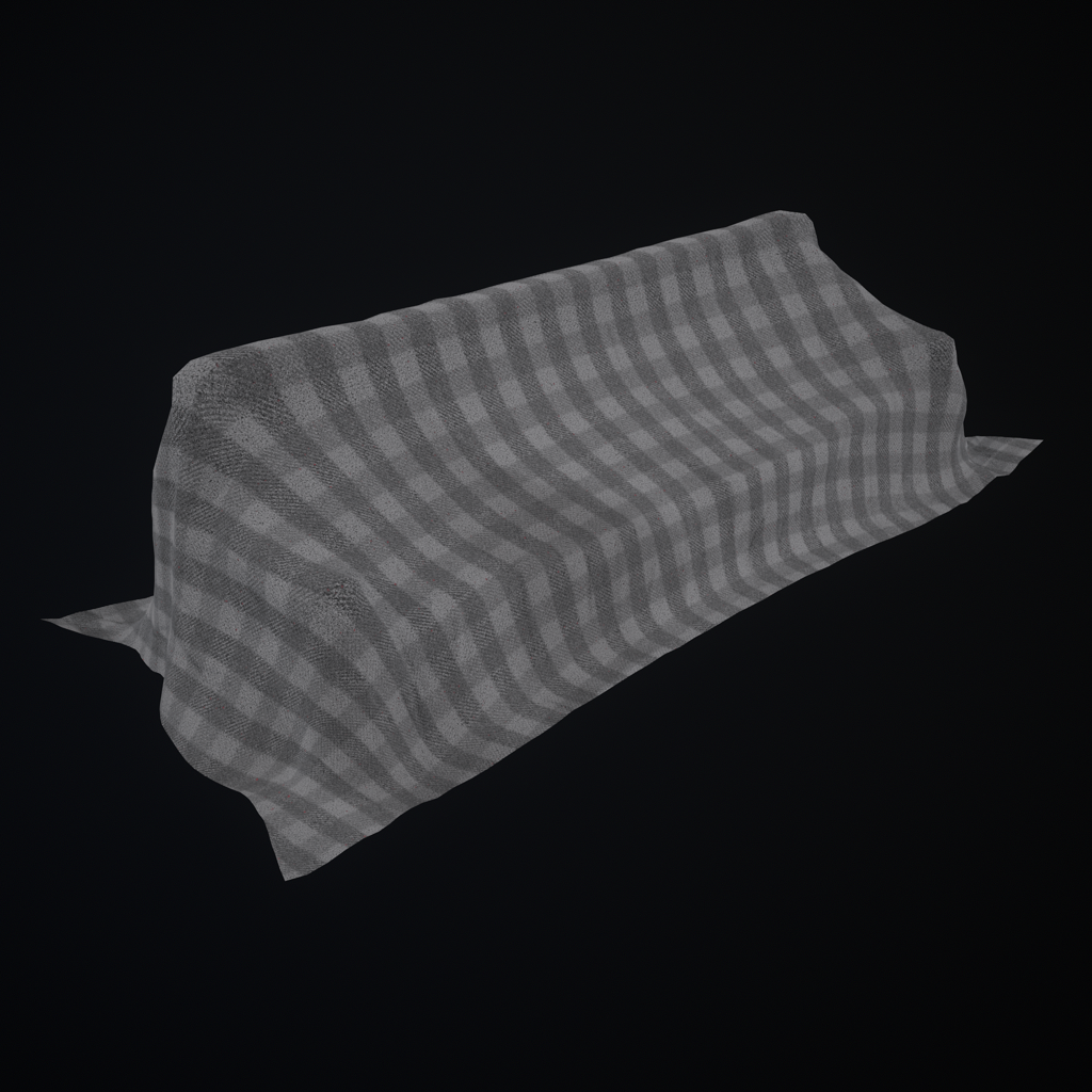 Render of a sofa prop.